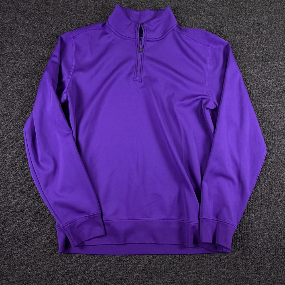 Southern Tide Pullover Mens M 1/4 Zip Purple Performance Stretch EUC